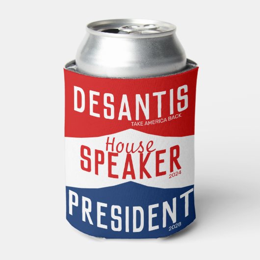 DeSantis 2024下院議長2028年 缶クーラー (缶正面)