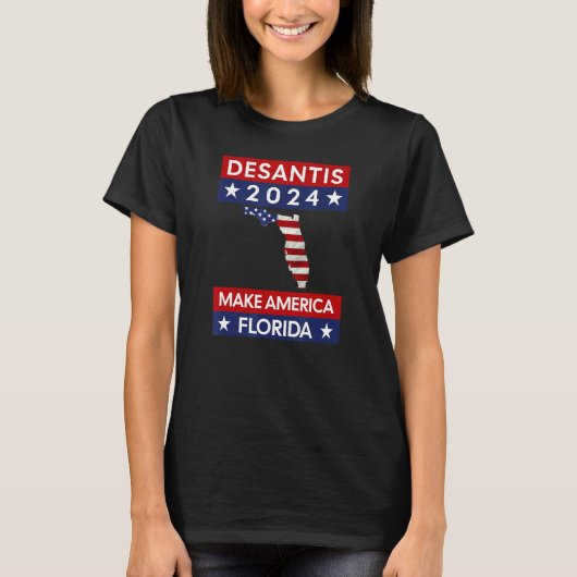 DeSantis 2024 make America Florida Tシャツ (正面)