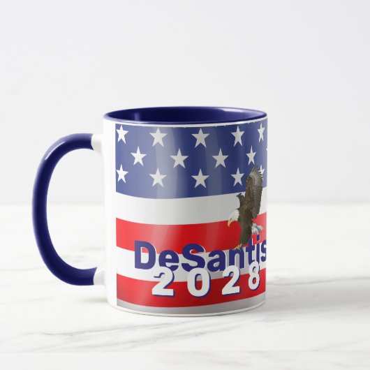 DeSantis 2028とBald Eagle マグカップ (左)