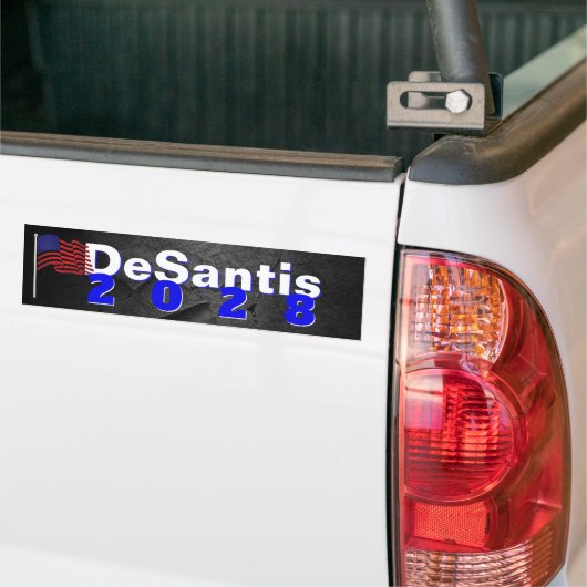 DeSantis 2028ブラックロックバンパーステッカー バンパーステッカー (トラック上)