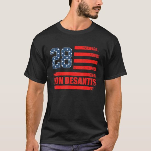 Desantis 2028 American Flag USA Flag 2 Tシャツ (正面)
