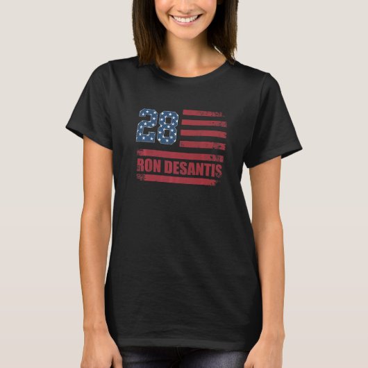 Desantis 2028 American Flag USA Flag 3 Tシャツ (正面)