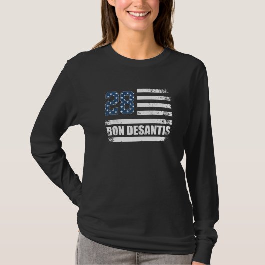 Desantis 2028 American Flag USA Flag  5 Tシャツ (正面)