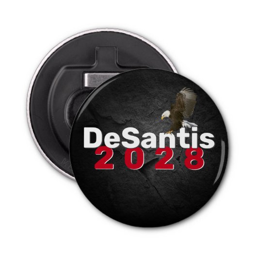 DeSantis 2028 on Leather with Bald Eagle 栓抜き (正面)