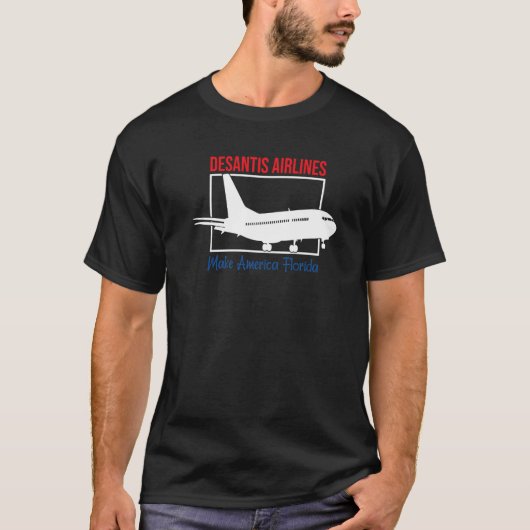 DeSantis Airlines 2024メイクアメリカFlorida Electi Tシャツ (正面)