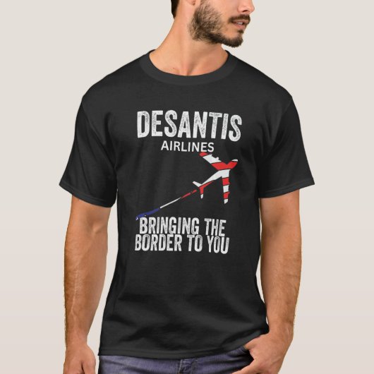 Desantis Airlines Bringing The Border To You  Poli Tシャツ (正面)