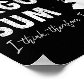 Descartes Cogito Ergo Sum Famous Philosophy Quote  ポスター (角)