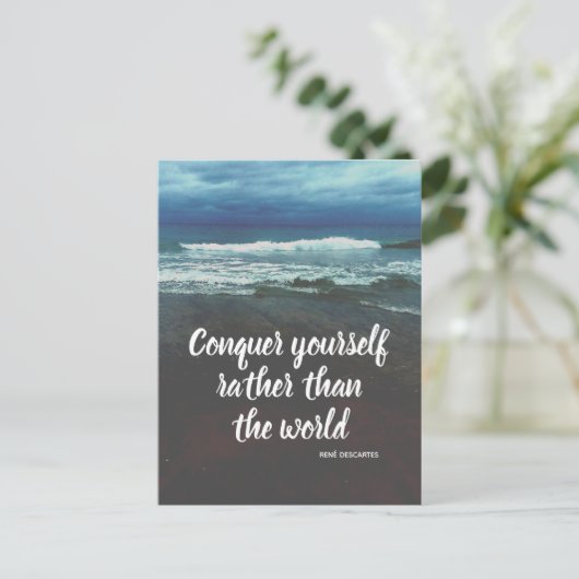 Descartes Philosophy Beach ポストカード (スタンド正面)