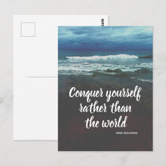 Descartes Philosophy Beach ポストカード (正面/裏面)