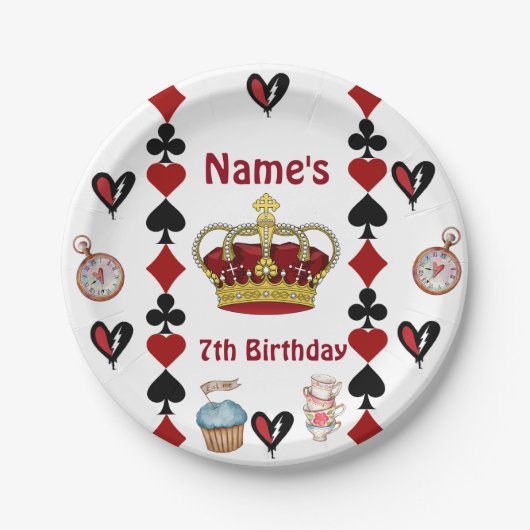 descendants rise of red birthday party plates ペーパープレート (正面)