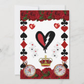 Descendants rise of red custom birthday invitation 招待状 (裏面)