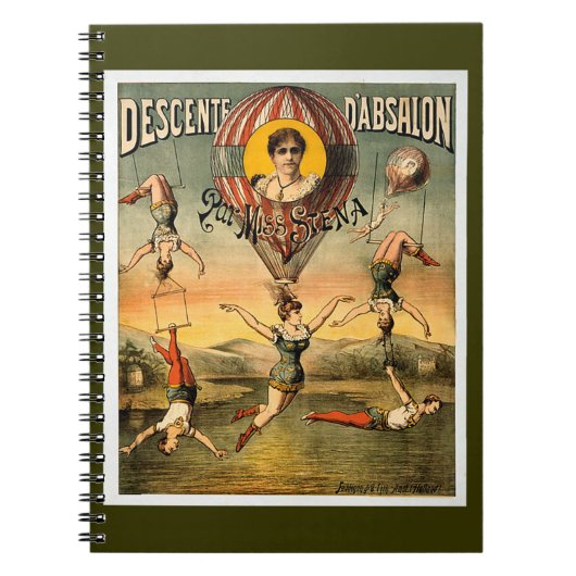 Descenteのd'Absalonの標準の失敗Stenaのヴィンテージのサーカス ノートブック (正面)