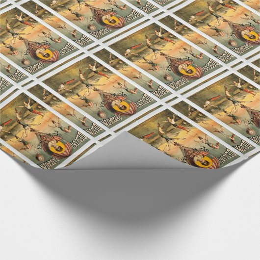 Descenteのd'Absalonの標準の失敗Stenaのヴィンテージのサーカス ラッピングペーパー (角)