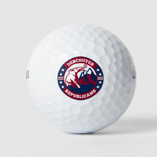 Deschutes Republicans Wilson Golf Balls新しいロゴ ゴルフボール (正面)