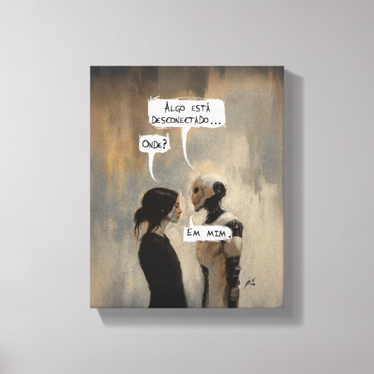 Desconectado (com frase) キャンバスプリント (正面)