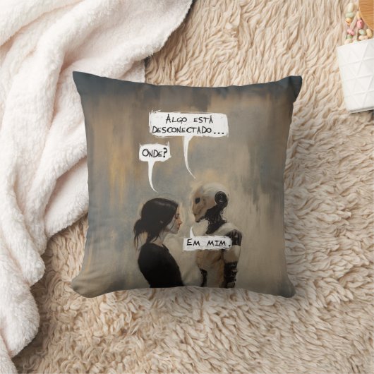 Desconectado (com frase) クッション (ブランケット)