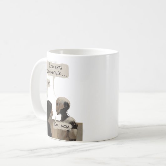 Desconectado (com frase) コーヒーマグカップ (正面左)