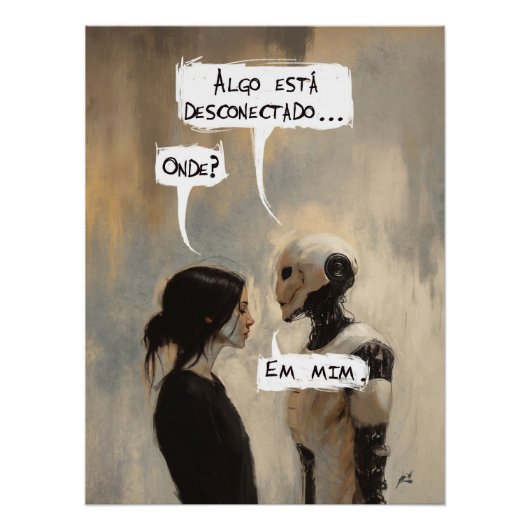 Desconectado (com frase) ポスター (正面)