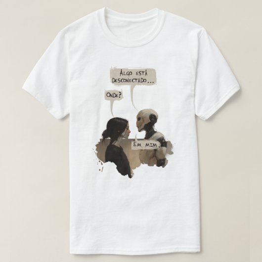 Desconectado (Com frase) Tシャツ (デザイン正面)