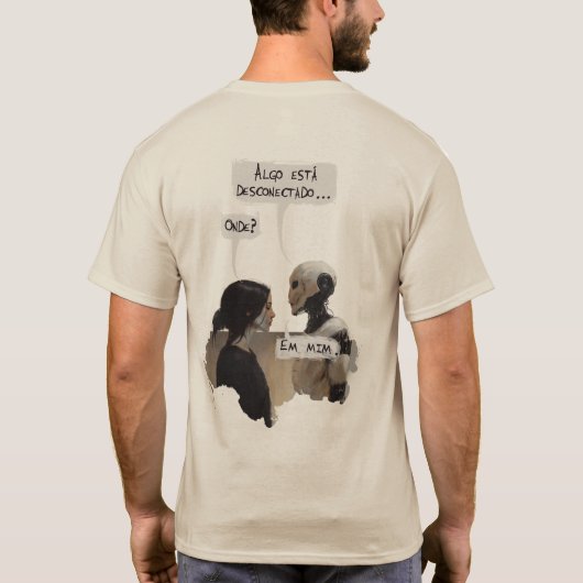Desconectado (com frase) Verso Tシャツ (裏面)