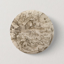 Desdia (Sloth)by Pieter Bruegel the Elder 缶バッジ