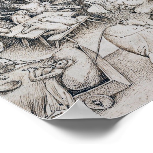 Desdia (Sloth)、Pieter Bruegel ポスター (角)