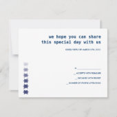 Desendingの星のバーのバルミツワーの応答カード 出欠カード (正面)