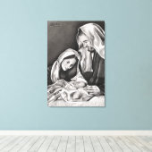 Desenho da Sagrada Família キャンバスプリント (インサイチュ (ウッドフロア))