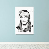 Desenho do Axl Rose キャンバスプリント (インサイチュ (ウッドフロア))