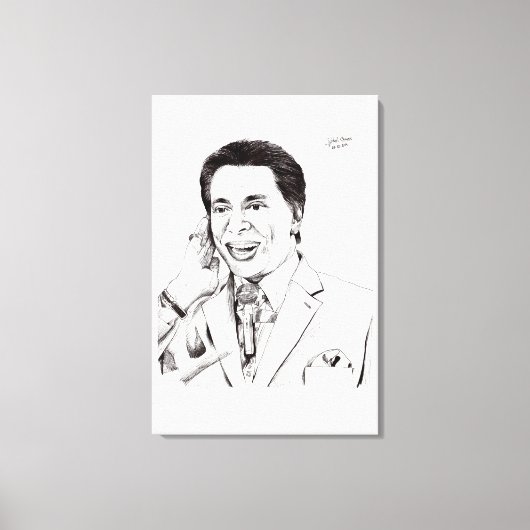 Desenho do Silvio Santos キャンバスプリント (正面)