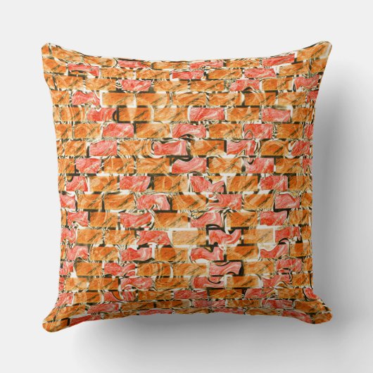 Desenho no estilo tijolos com tom de brilho クッション (裏面)