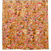 Desenho no estilo tijolos com tom de brilho シャワーカーテン (正面)