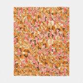 Desenho no estilo tijolos com tom de brilho フリースブランケット (正面)