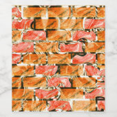 Desenho no estilo tijolos com tom de brilho ワインラベル (シングルラベル)