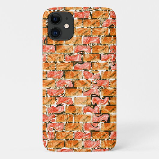 Desenho no estilo tijolos com tom de brilho Case-Mate iPhoneケース (裏面)