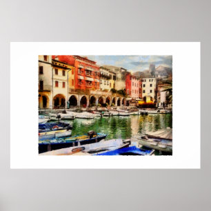 Desenzano -古い港 ポスター