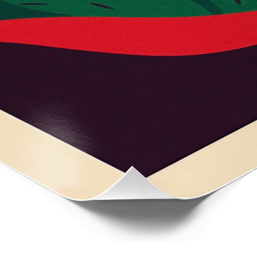 Désert Abstrait au Coucher du Soleil ポスター (コーナー)