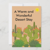 Desert Airbnb Host Card with Custom Message Option サンキューカード (正面)