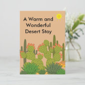 Desert Airbnb Host Card with Custom Message Option サンキューカード (スタンド正面)