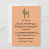 Desert Airbnb Host Card with Custom Message Option サンキューカード (裏面)