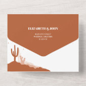 Desert All in One結婚式招待状とRSVPカード オールインワン招待状 (裏面)