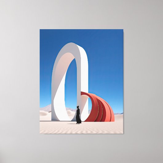 Desert Arcana：反射の尖塔 キャンバスプリント (正面)