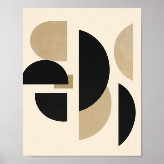 Desert Arches: Composition in Black and Beige ポスター (正面)