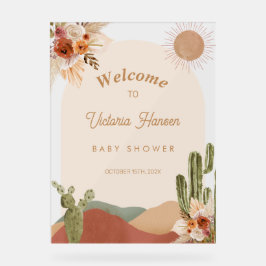 Desert Baby Shower Welcome Sign Southwestern アクリルサイン