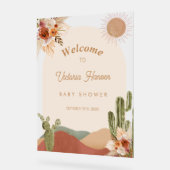 Desert Baby Shower Welcome Sign Southwestern アクリルサイン (傾斜)