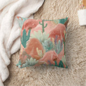 Desert Bloom Canyon Watercolor Landscape クッション (ブランケット)