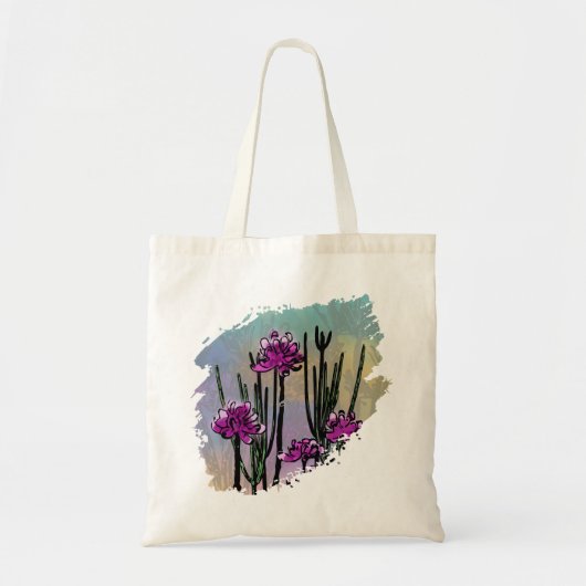 Desert Bloom Paint Splatter Tote Bag トートバッグ (正面)