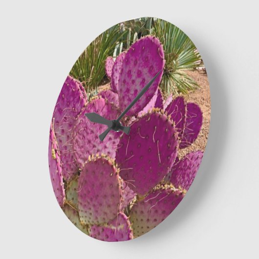 Desert Blooms ラージ壁時計 (傾斜)