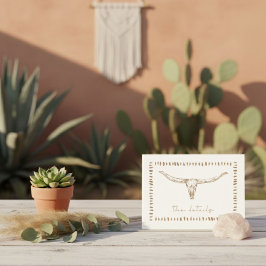 Desert Boho Cow Skull Wedding Details エンクロージャーカード