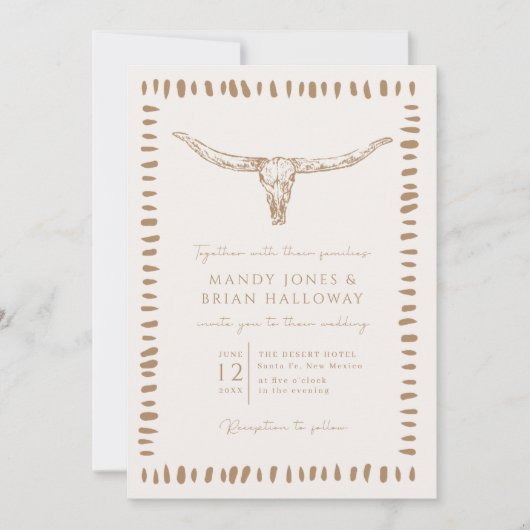 Desert Boho Cowboy Wedding 招待状 (正面)